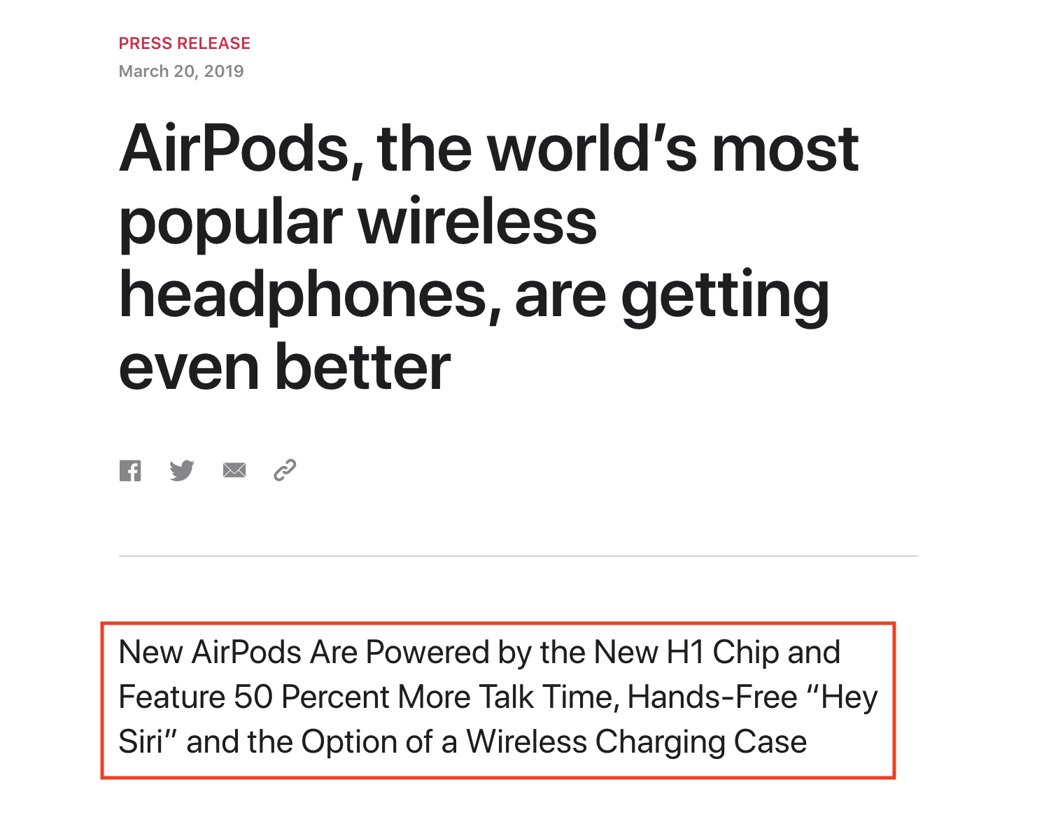 Apple Airpods Press Release Hook