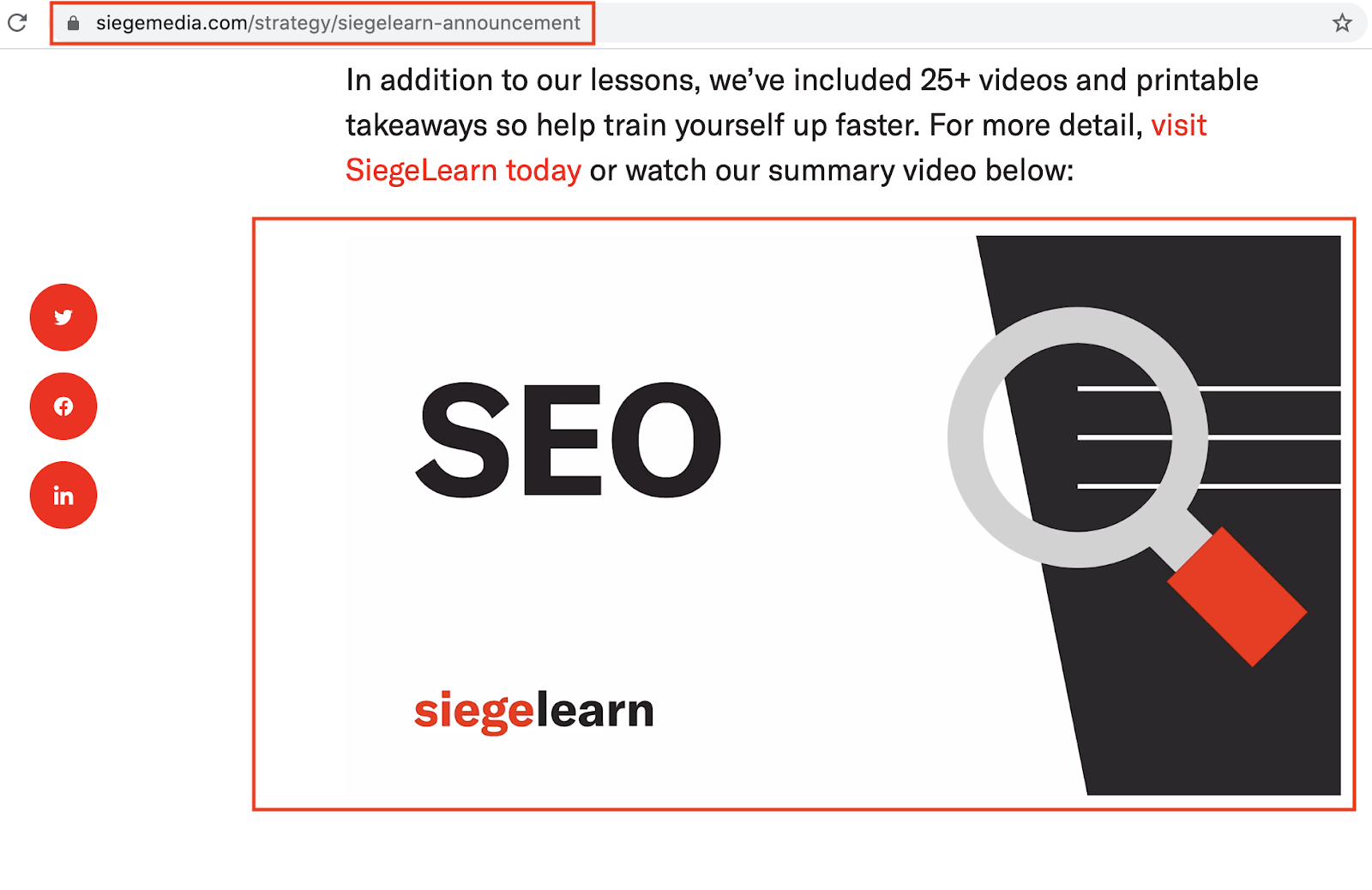SiegeMedia SiegeLearn Announcement
