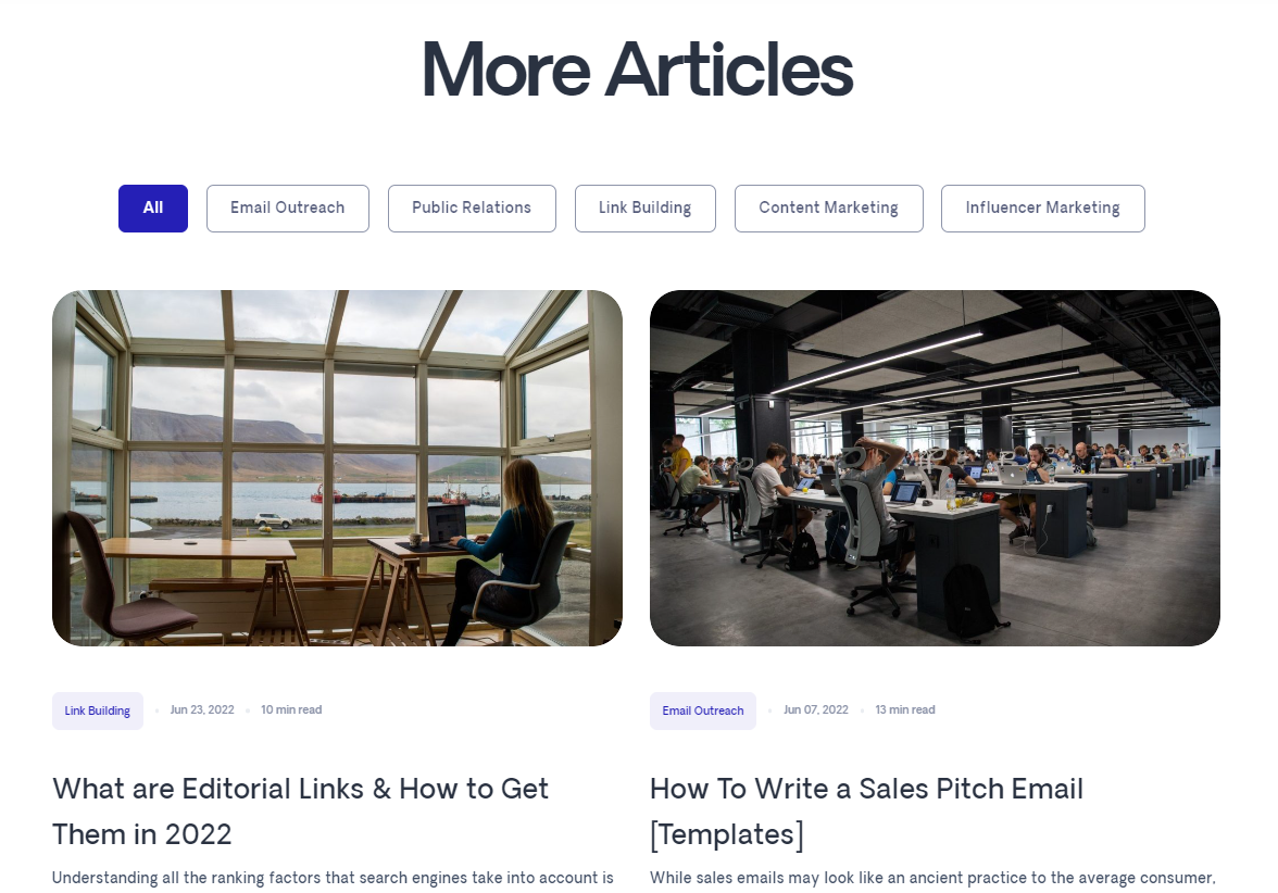 example of blog posts