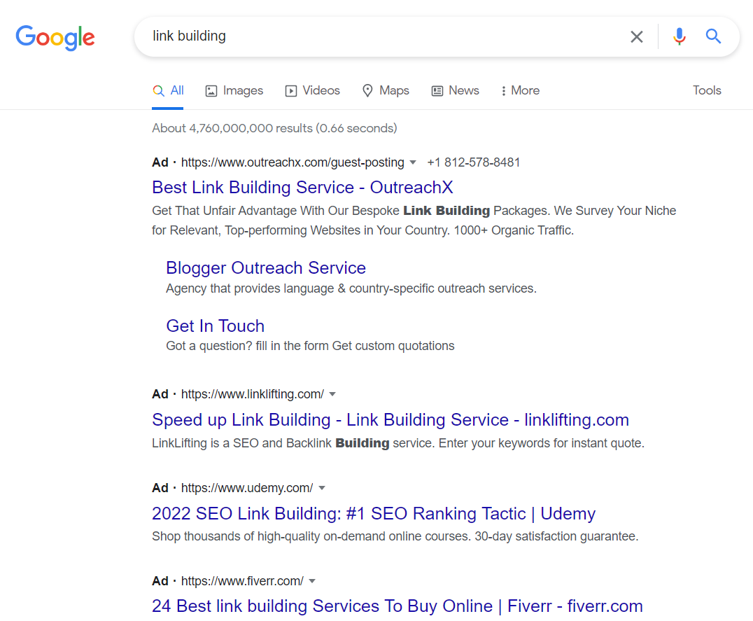 Search engine ads