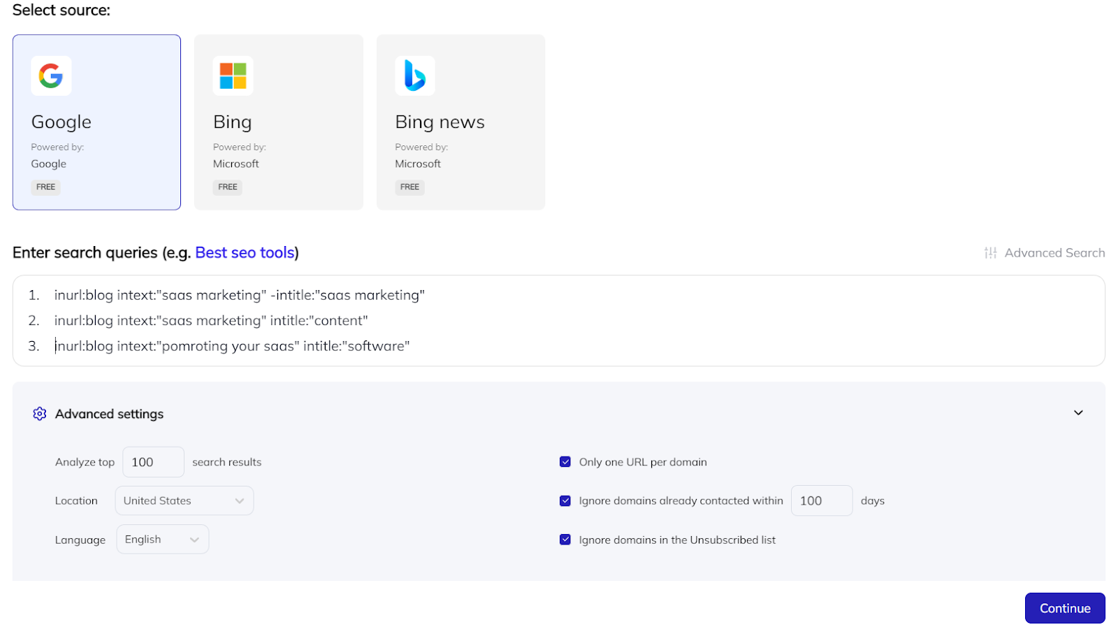 link building search queries