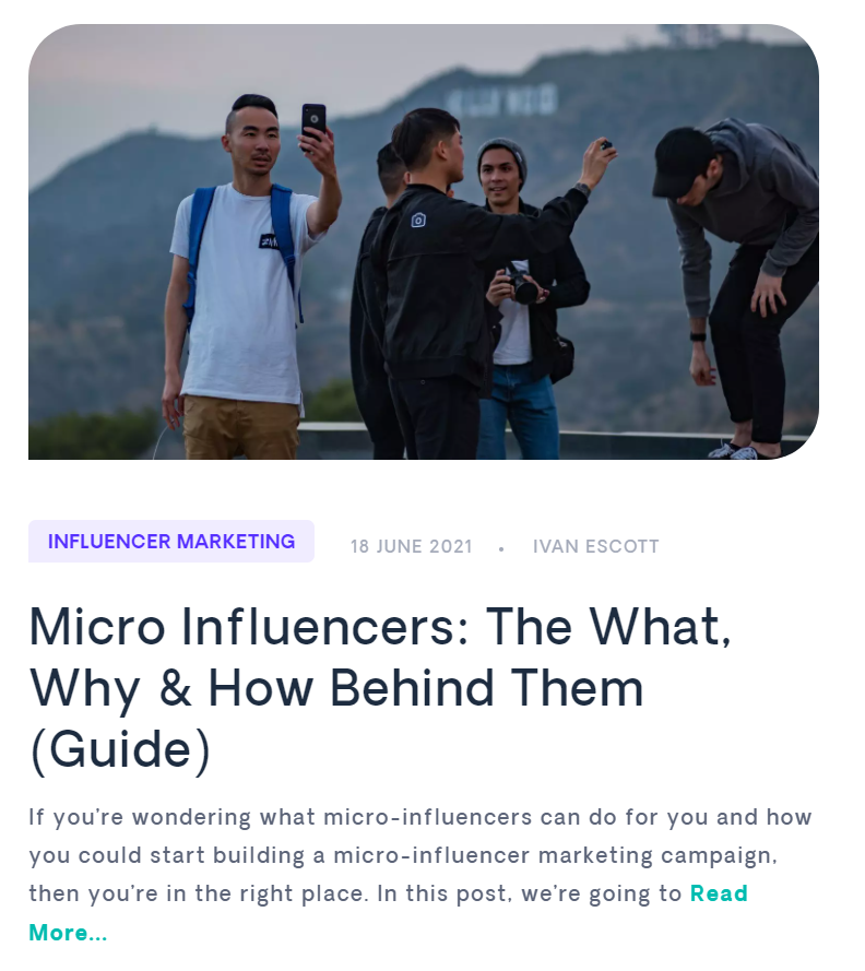 micro influencer blog post