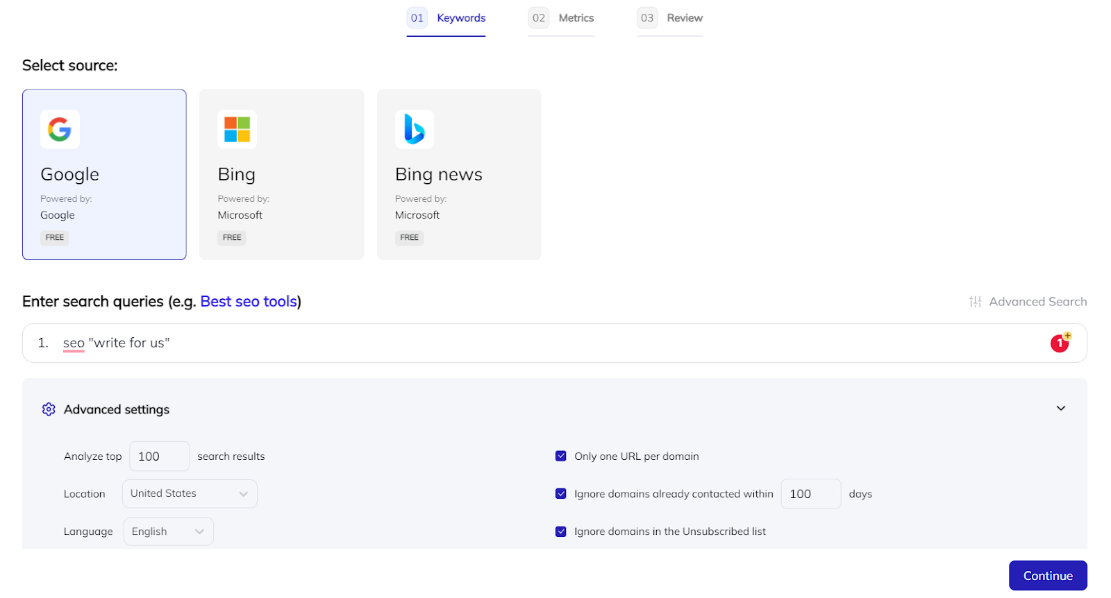 guest post search in the keyword automation
