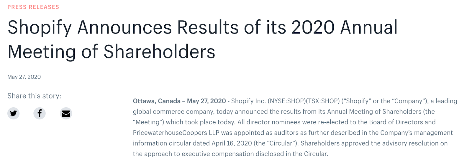 shopify headline lead paragraph